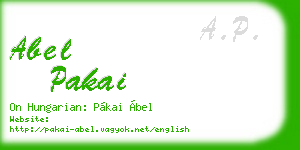 abel pakai business card
