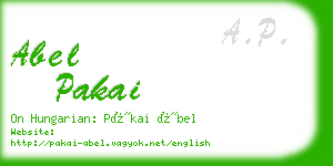 abel pakai business card